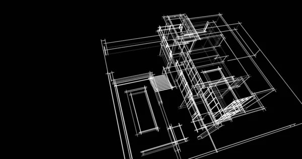 Projeto Edifícios Arquitetônicos Geométricos — Fotografia de Stock