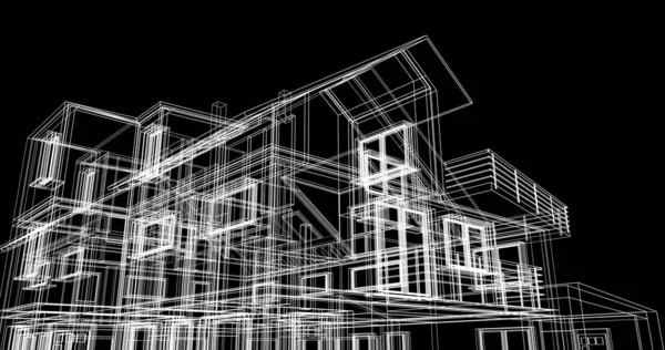 幾何学的な建築物のデザイン — ストック写真