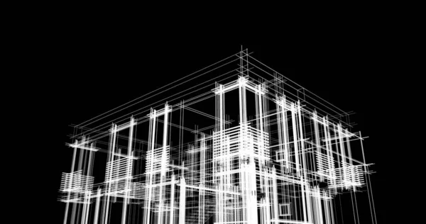 Абстрактный Архитектурный Дизайн Обоев Цифровой Концепт Фон — стоковое фото