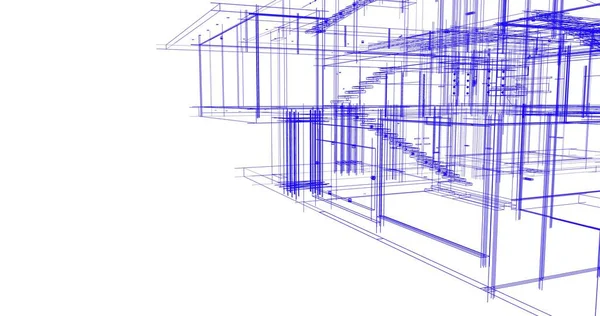 Arquitetura Edifício Ilustração Fundo — Fotografia de Stock