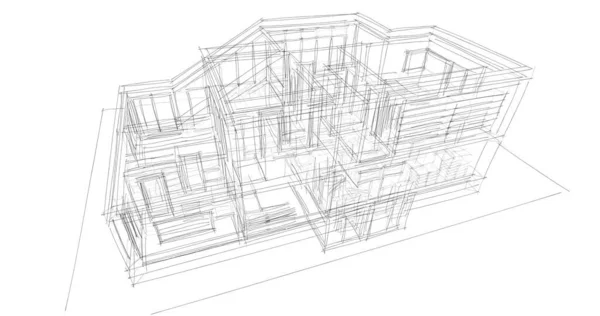 Abstrakcyjny Projekt Tapety Architektonicznej Cyfrowe Tło Koncepcyjne — Zdjęcie stockowe