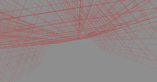 Elvont Építészeti Tapéta Tervezés Digitális Koncepció Háttér — Stock Fotó