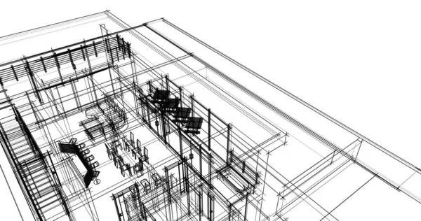 Abstrakcyjny Projekt Tapety Architektonicznej Cyfrowe Tło Koncepcyjne — Zdjęcie stockowe