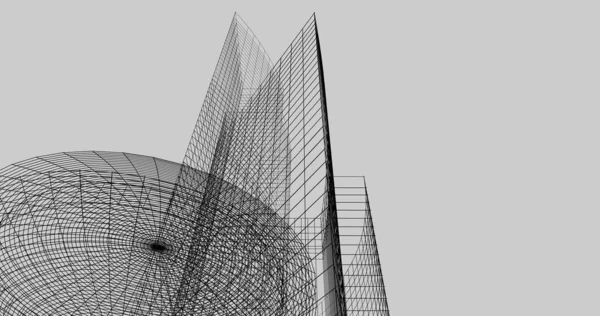 Mimari sanat konseptinde soyut çizgiler, minimum geometrik şekiller. 