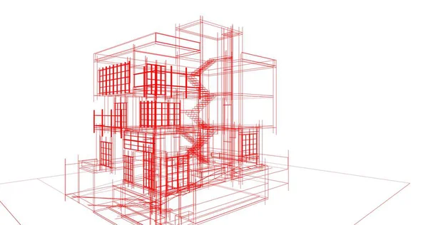 Abstrakcyjny Projekt Tapety Architektonicznej Cyfrowe Tło Koncepcyjne — Zdjęcie stockowe