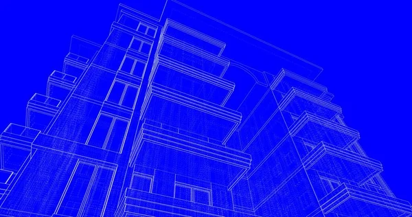 Abstraktní Architektonický Design Tapet Digitální Koncept Pozadí — Stock fotografie