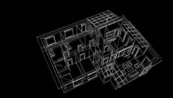 Abstrakcyjny Projekt Tapety Architektonicznej Cyfrowe Tło Koncepcyjne — Zdjęcie stockowe