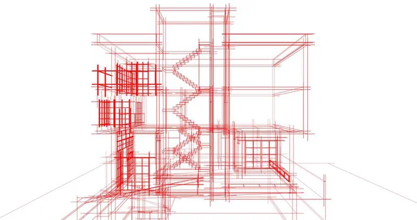 Abstrakcyjny Projekt Tapety Architektonicznej Cyfrowe Tło Koncepcyjne — Zdjęcie stockowe