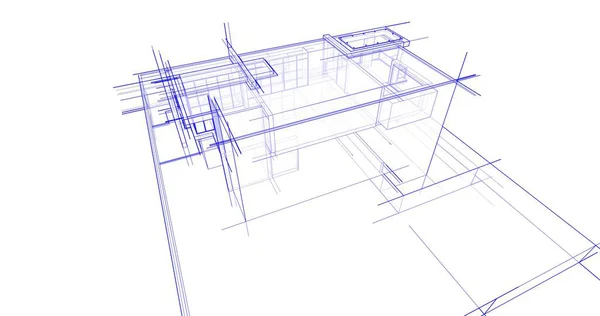 最小几何形状 建筑线 — 图库照片