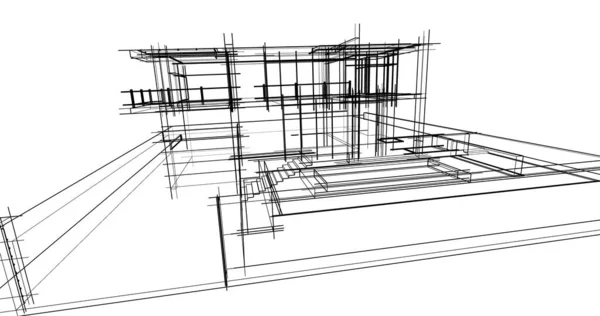Minimale Geometrische Architektur Der Gebäude — Stockfoto