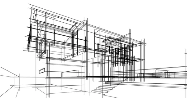 Progettazione Edifici Geometrici Minimali — Foto Stock