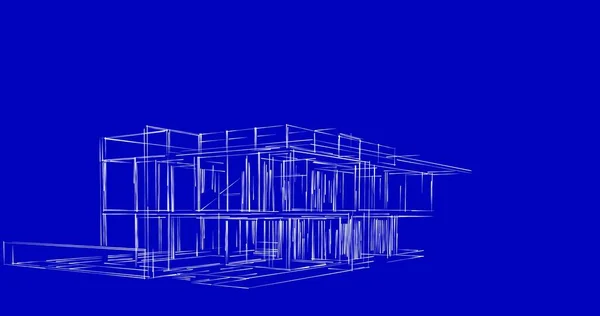 建筑墙纸设计 数字概念背景 — 图库照片