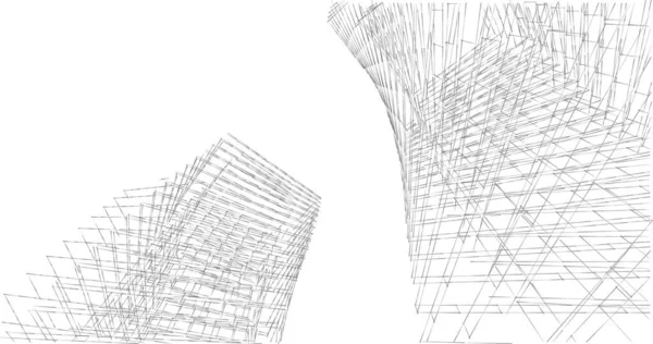 建筑墙纸设计 数字概念背景 — 图库照片