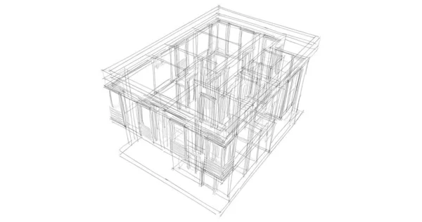 Arkitektur Byggnad Illustration Bakgrund — Stockfoto