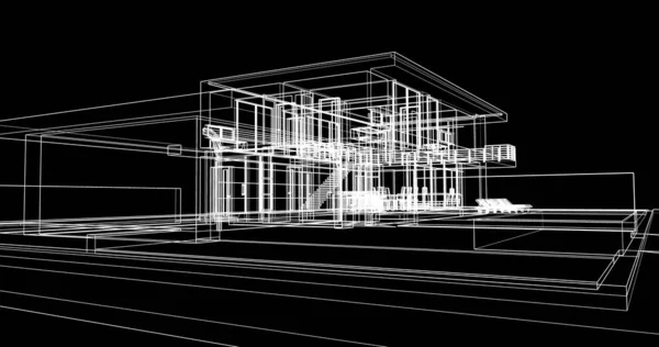 Disegno Astratto Carta Parati Architettonica Sfondo Concetto Digitale — Foto Stock