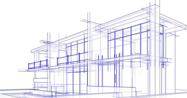 Minimale Geometrische Formen Architektonische Linien — Stockfoto