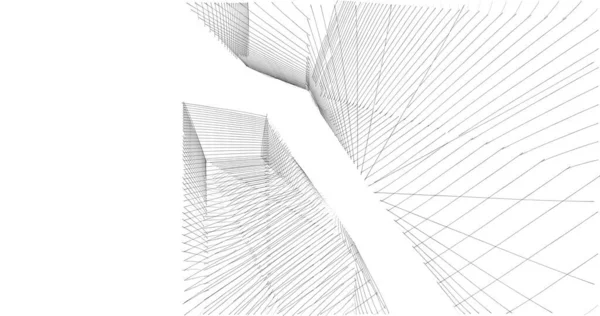 Abstract drawing lines in architectural art concept, minimal geometrical shapes.