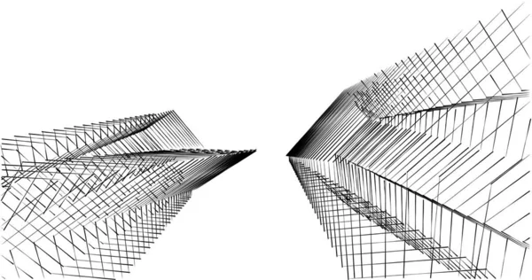 建筑墙纸设计 数字概念背景 — 图库照片