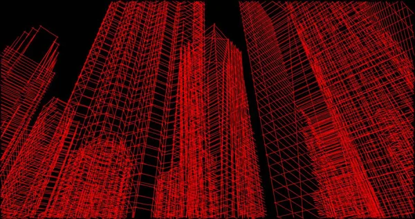 Formas Geométricas Del Edificio Arquitectónico — Foto de Stock