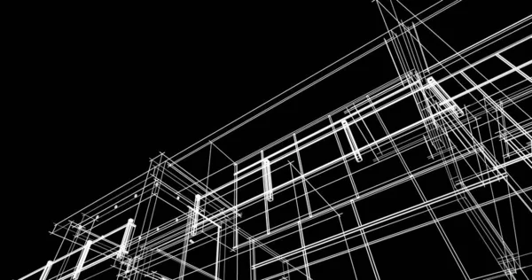 Progettazione Edifici Architettonici Geometrici — Foto Stock