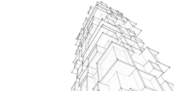 Abstrakcyjny Projekt Tapety Architektonicznej Cyfrowe Tło Koncepcyjne — Zdjęcie stockowe