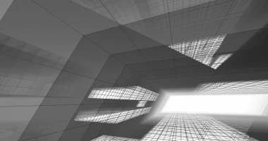 soyut mimari duvar kağıdı tasarımı, dijital konsept arkaplan