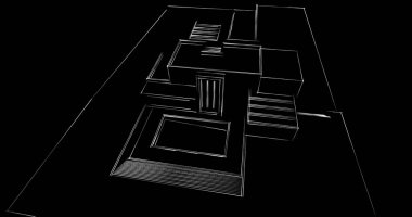 soyut mimari duvar kağıdı tasarımı, dijital konsept arkaplan