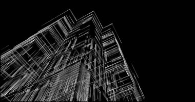 soyut mimari duvar kağıdı tasarımı, dijital konsept arkaplan