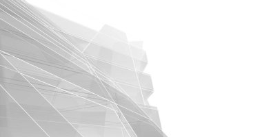 Mimari sanat konseptinde soyut çizgiler, minimum geometrik şekiller. 