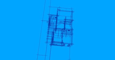 Mimari sanat konseptinde soyut çizgiler, minimum geometrik şekiller. 