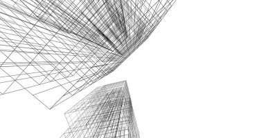 soyut mimari duvar kağıdı tasarımı, dijital konsept arkaplan