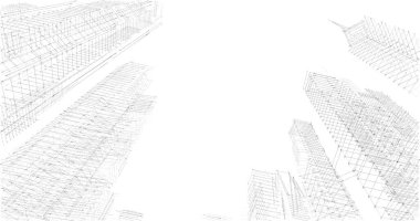 soyut mimari duvar kağıdı tasarımı, dijital konsept arkaplan