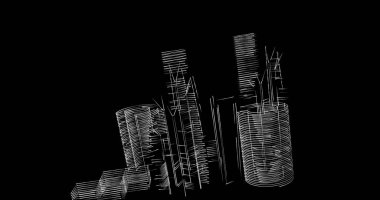 soyut mimari duvar kağıdı tasarımı, dijital konsept arkaplan