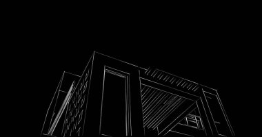 soyut mimari duvar kağıdı tasarımı, dijital konsept arkaplan