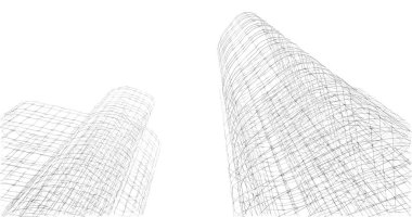 soyut mimari duvar kağıdı tasarımı, dijital konsept arkaplan