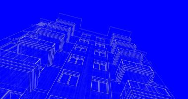 soyut mimari duvar kağıdı tasarımı, dijital konsept arkaplan