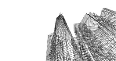 soyut mimari duvar kağıdı tasarımı, dijital konsept arkaplan