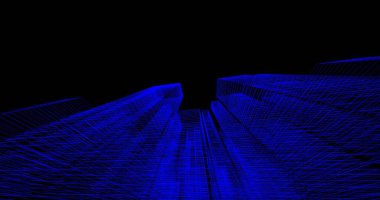 Arkaplanda mimari bina 3d illüstrasyon