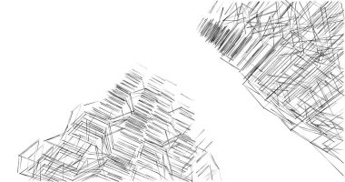 soyut mimari duvar kağıdı tasarımı, dijital konsept arkaplan