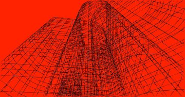 soyut mimari duvar kağıdı tasarımı, dijital konsept arkaplan