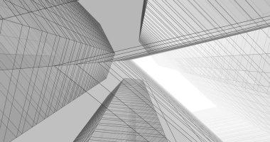 soyut mimari duvar kağıdı tasarımı, dijital konsept arkaplan