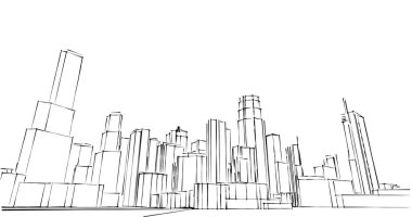 minimal geometrik şekiller, mimari çizgiler