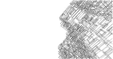 soyut mimari duvar kağıdı tasarımı, dijital konsept arkaplan