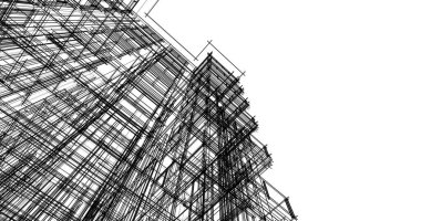 soyut mimari duvar kağıdı tasarımı, dijital konsept arkaplan