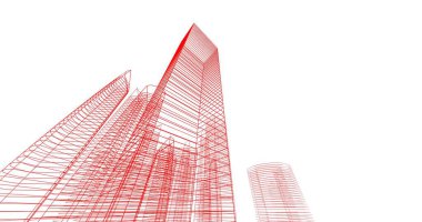 soyut mimari duvar kağıdı tasarımı, dijital konsept arkaplan