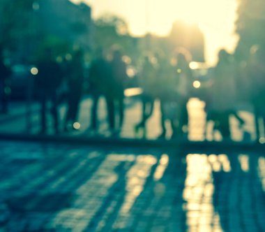 Bulanık şehir manzarası, soyut arkaplan 