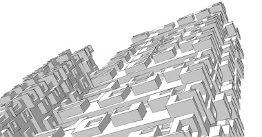 soyut mimari duvar kağıdı tasarımı, dijital konsept arkaplan