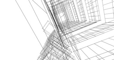 soyut mimari duvar kağıdı tasarımı, dijital konsept arkaplan