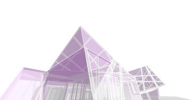 soyut mimari duvar kağıdı tasarımı, dijital konsept arkaplan