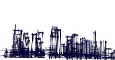 minimal geometrik şekiller, mimari çizgiler